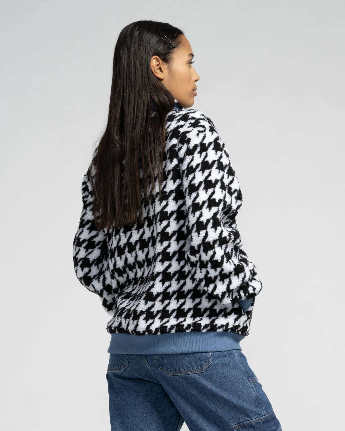 Santa Cruz Women's Astra Sherpa Fleece Jacket-Black/White | Santa Cruz | Fleece