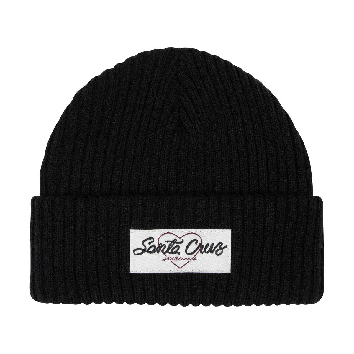 Santa Cruz Love Script Beanie Black | Santa Cruz | Beanie - Northshore Newquay - Surf/Skate Shop
