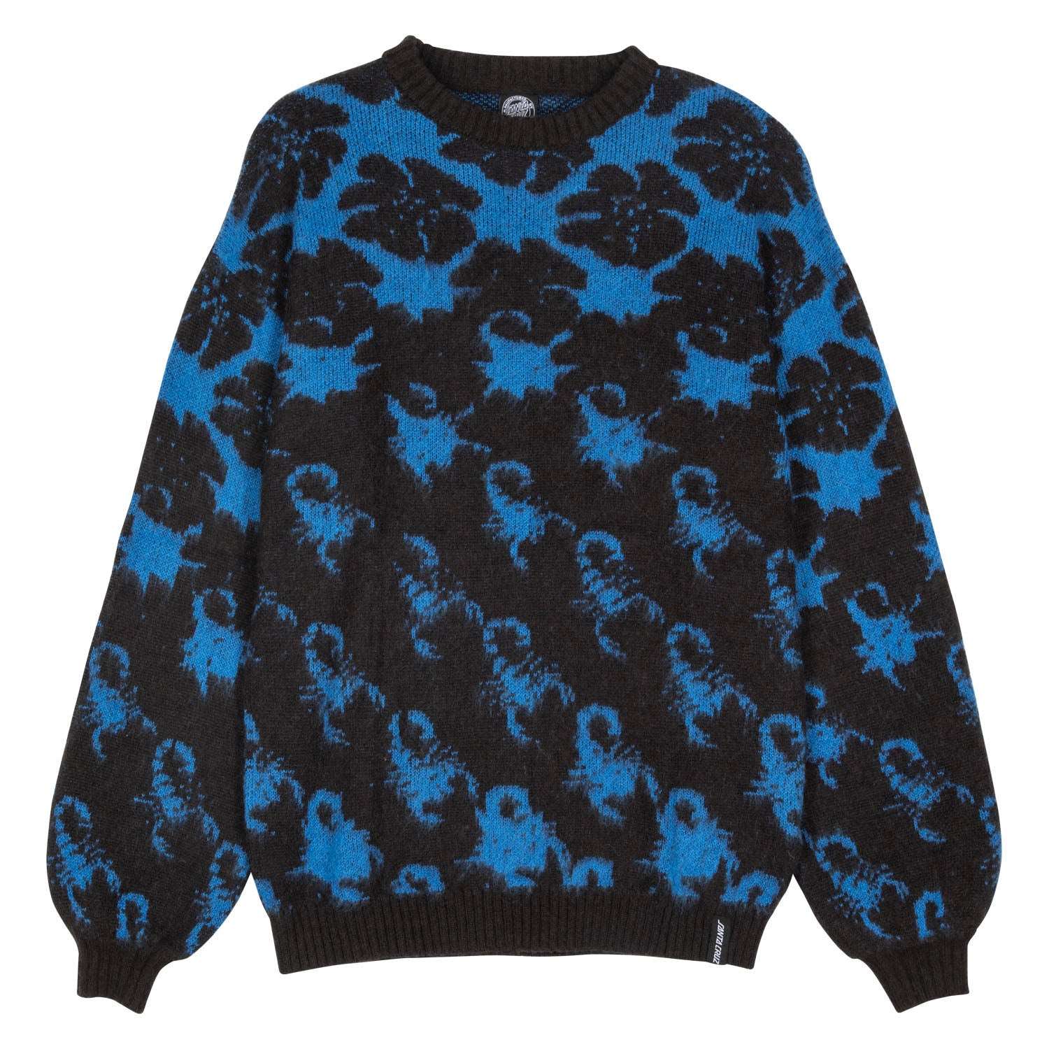 Santa Cruz Womens Meyer Freestyle Knit Crew-Blue/Black 14 | Santa Cruz | Sweatshirt