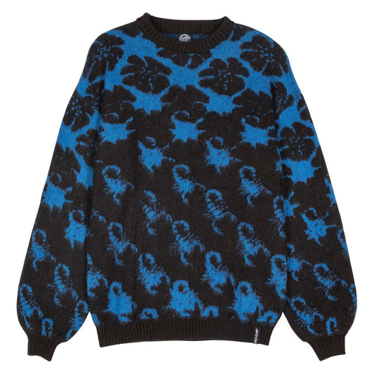 Santa Cruz Womens Meyer Freestyle Knit Crew-Blue/Black 14 | Santa Cruz | Sweatshirt
