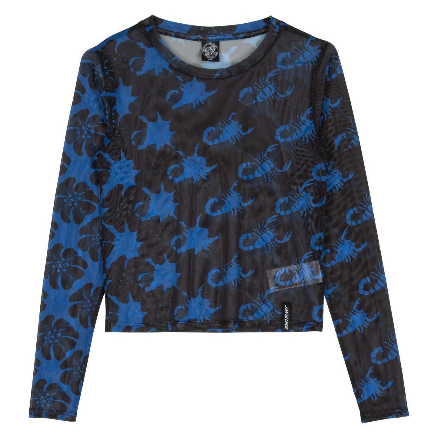 Santa Cruz Women's Top Strip Digi Mesh Long sleeve top-Blue/Black 14 | Santa Cruz |