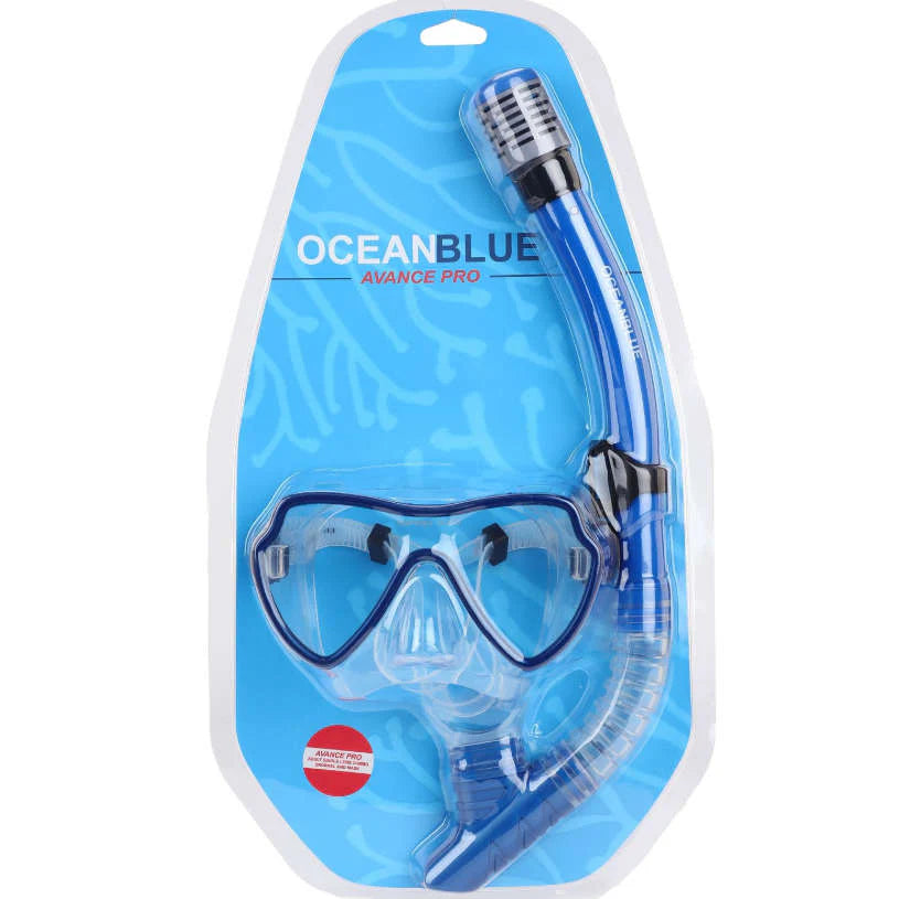 Ocean Blue Avance-Pro Snorkel Set - Blue