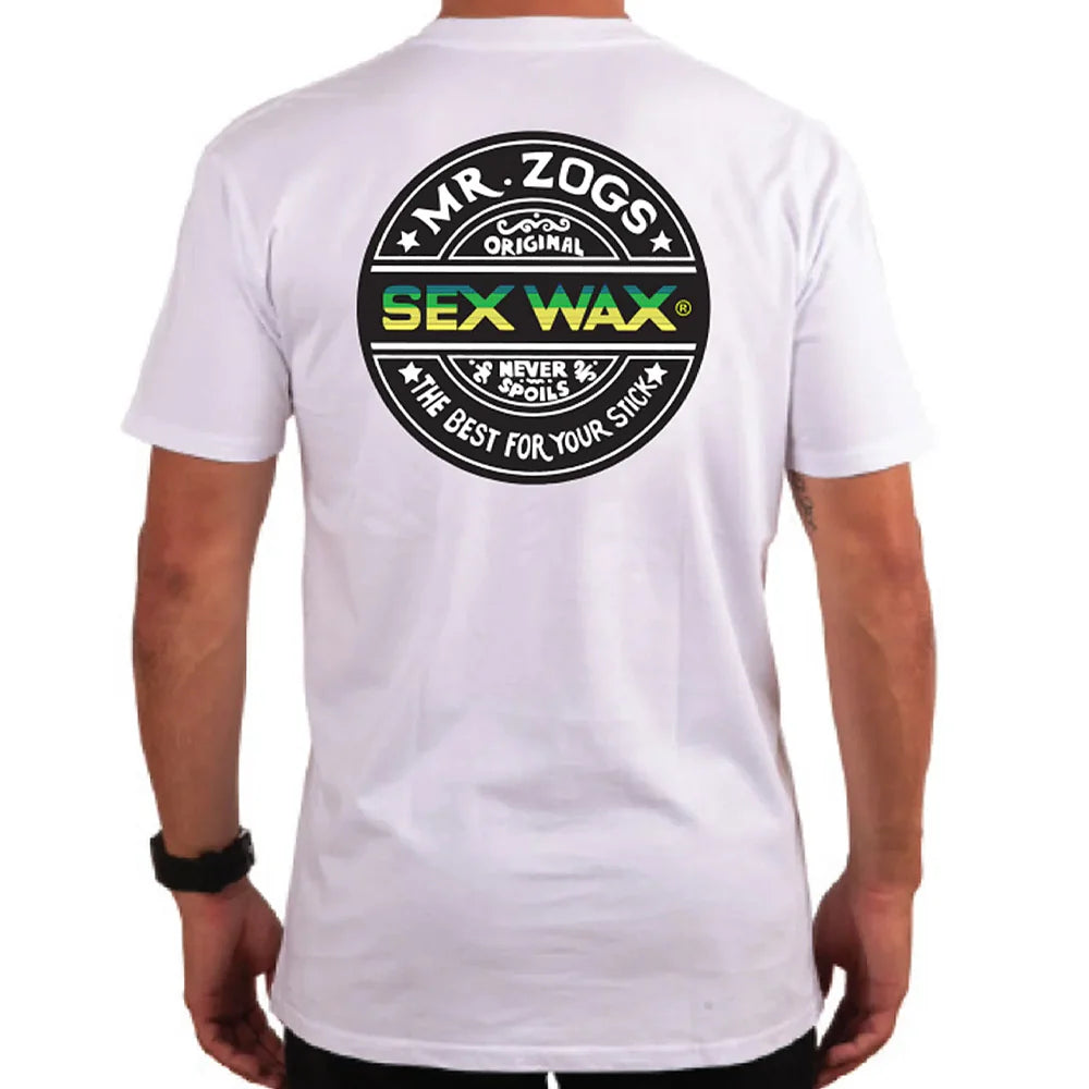 Mr Zogs Sex Wax T-shirt-Word-Fade Green | Mr Zogs Sex Wax | T Shirt - Northshore Newquay - Surf/Skate Shop