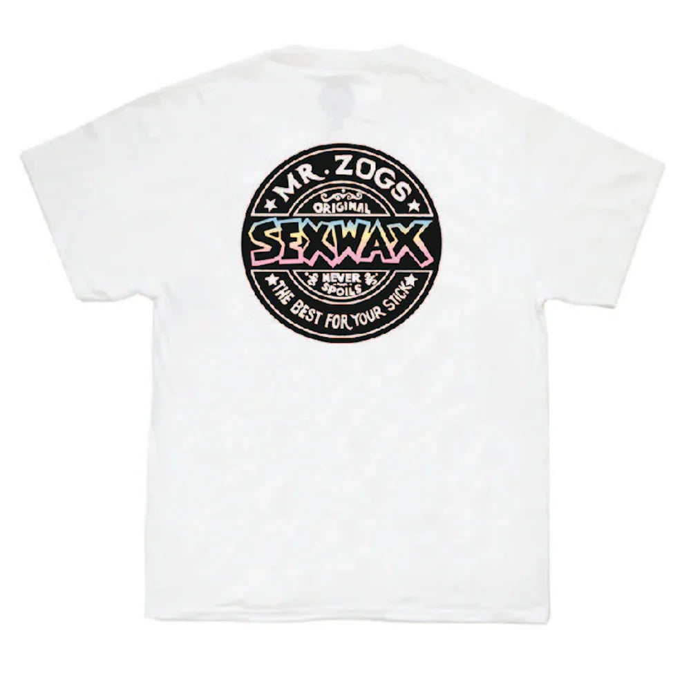 Mr Zogs Sex Wax T-shirt Word-Fade Team-White | Mr Zogs Sex Wax | T Shirt - Northshore Newquay - Surf/Skate Shop
