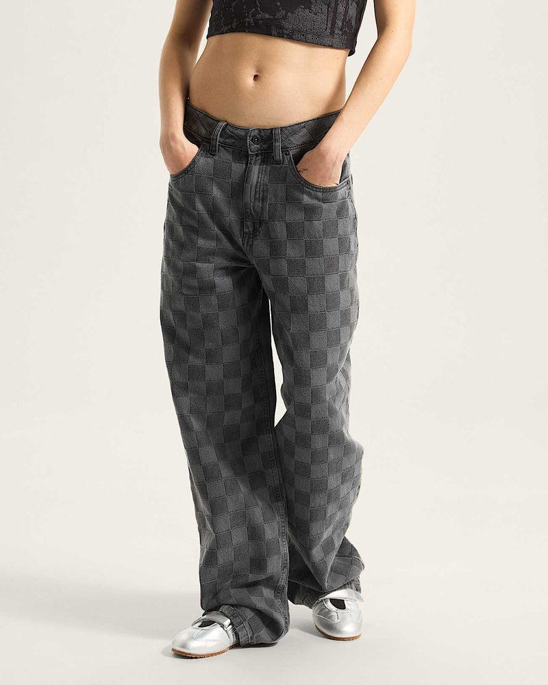 Vans Sirelle Novelty Puddle Pants-Faded Black | Vans | Trousers
