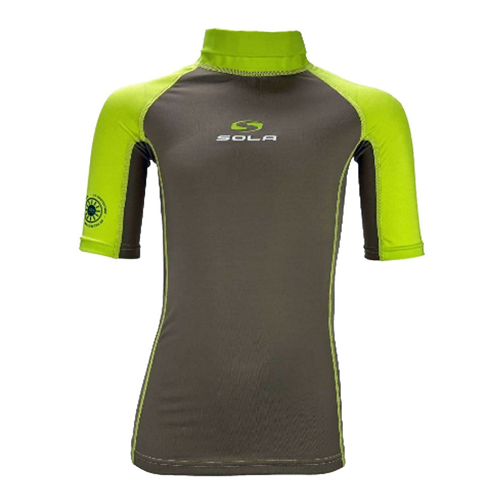 Sola Boys High Neck Short Sleeve Rash Vest | Sola | Rash Vest - Northshore Newquay - Surf/Skate Shop