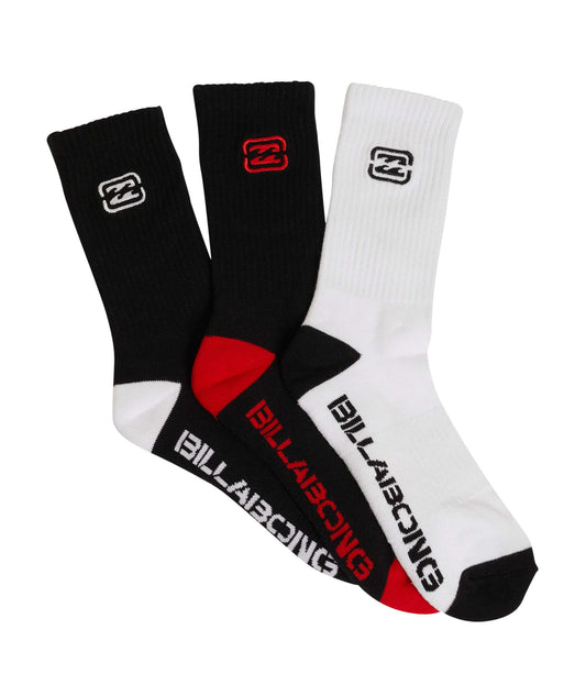 Billabong Bracket Wave 3pack Socks-Multi | Billabong | Sports socks