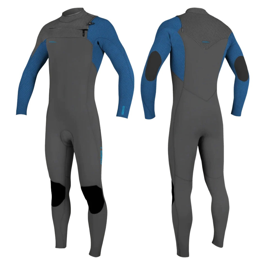 O’NEILL KIDS HYPERFREAK 4/3MM CHEST ZIP FULL WETSUIT - graphite/bali blue | O’neill | Winter Wetsuit - Northshore Newquay - Surf/Skate Shop