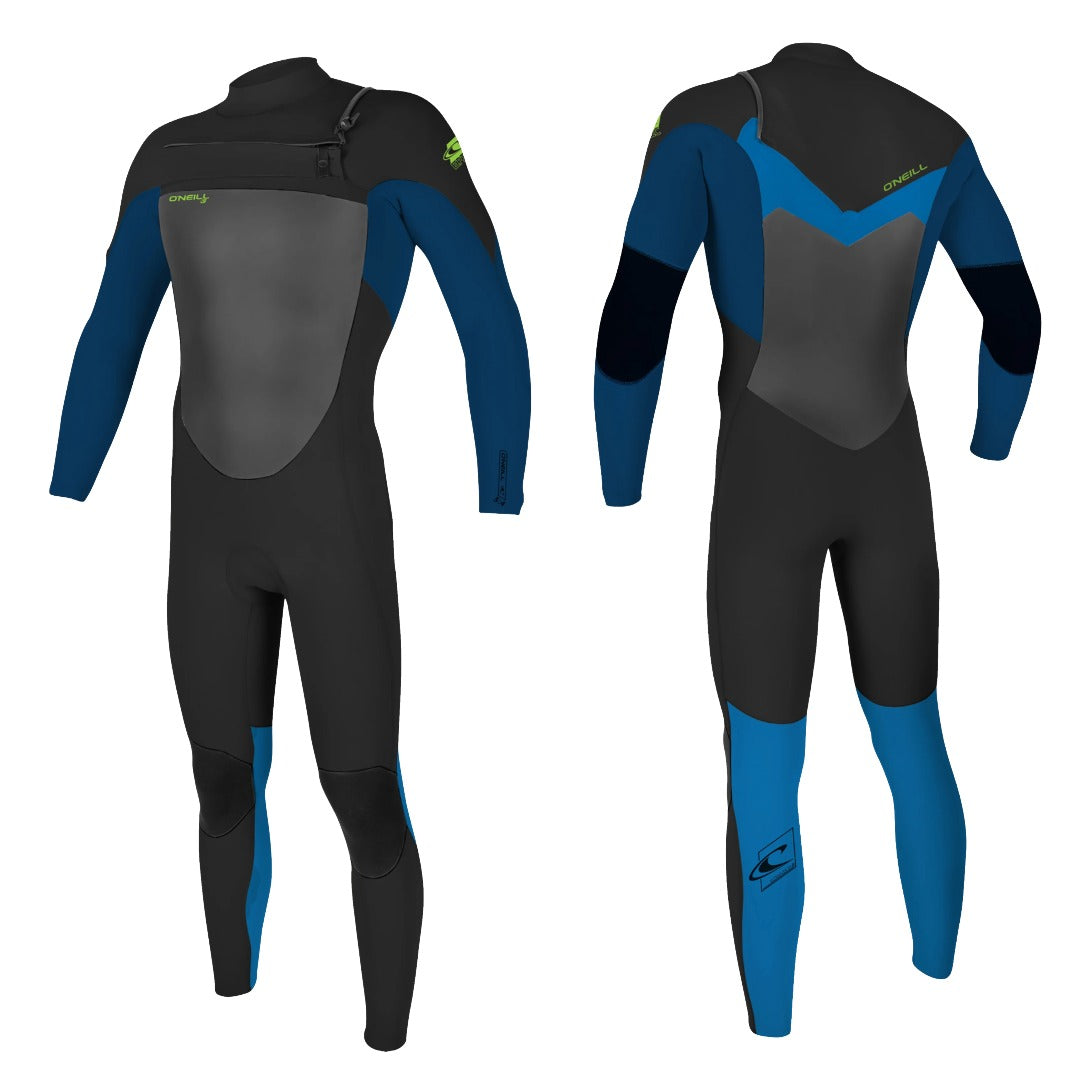 O’NEILL KIDS EPIC 3/2MM CHEST ZIP FULL WETSUIT - BLACK /BLUE | O’neill | Summer Wetsuit - Northshore Newquay - Surf/Skate Shop