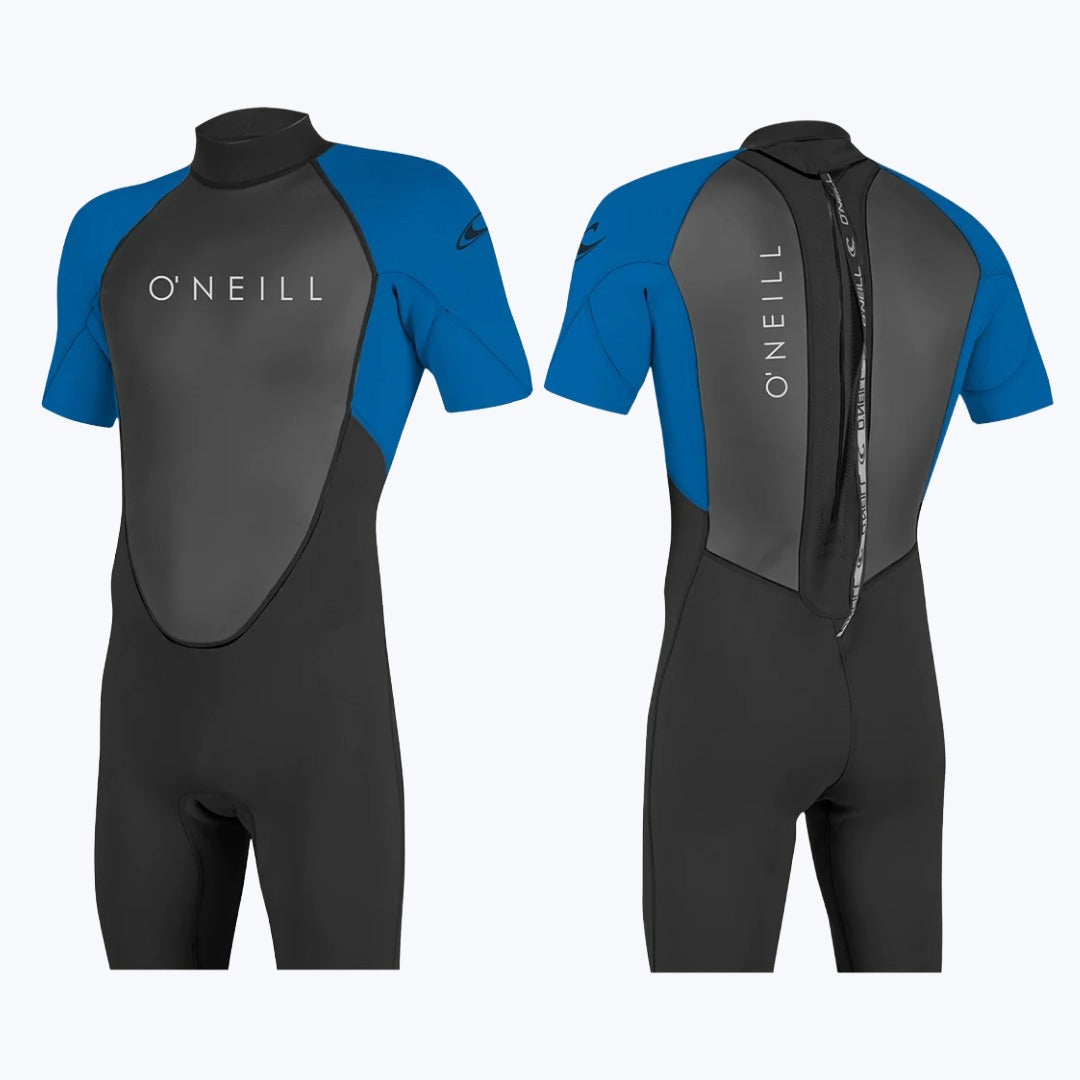 O’NEILL KIDS REACTOR 2MM BACK ZIP SHORTY WETSUIT ( Blk/Ocean) | O’neill | Summer Wetsuit - Northshore Newquay - Surf/Skate Shop