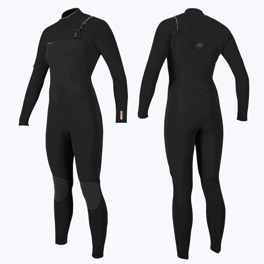 O’NEILL WOMENS HYPERFREAK 3/2MM CHEST ZIP FULL WETSUIT BLACK | O’neill | Winter Wetsuit - Northshore Newquay - Surf/Skate Shop