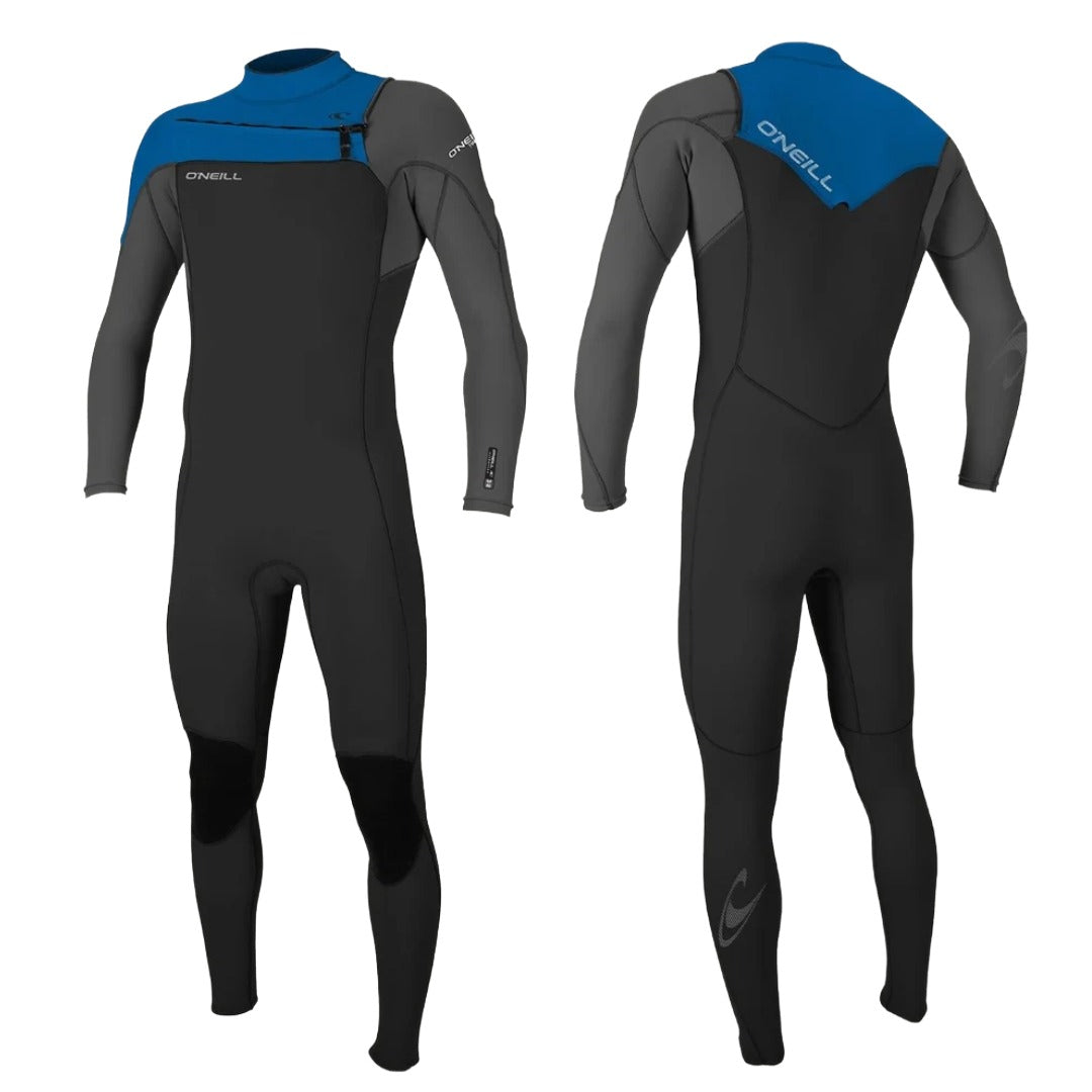 O’NEILL KIDS HAMMER 3/2MM CHEST ZIP FULL WETSUIT - BLACK / GRAPHITE / OCEAN | O’neill | Summer Wetsuit - Northshore Newquay - Surf/Skate