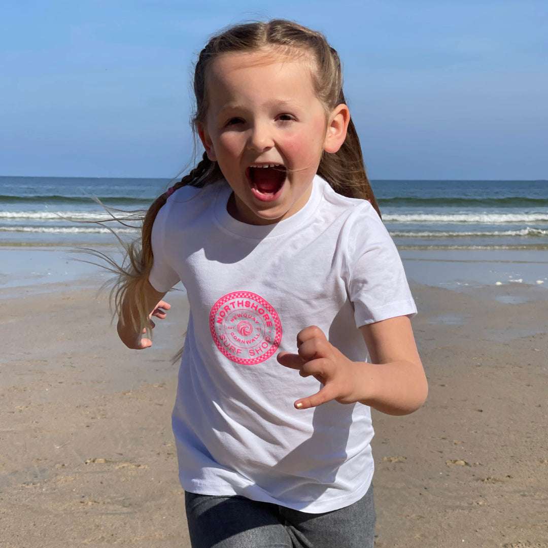 Northshore Kids Checkered T-shirt-White | Northshore Surf Shop | T-shirt - Northshore Newquay - Surf/Skate Shop