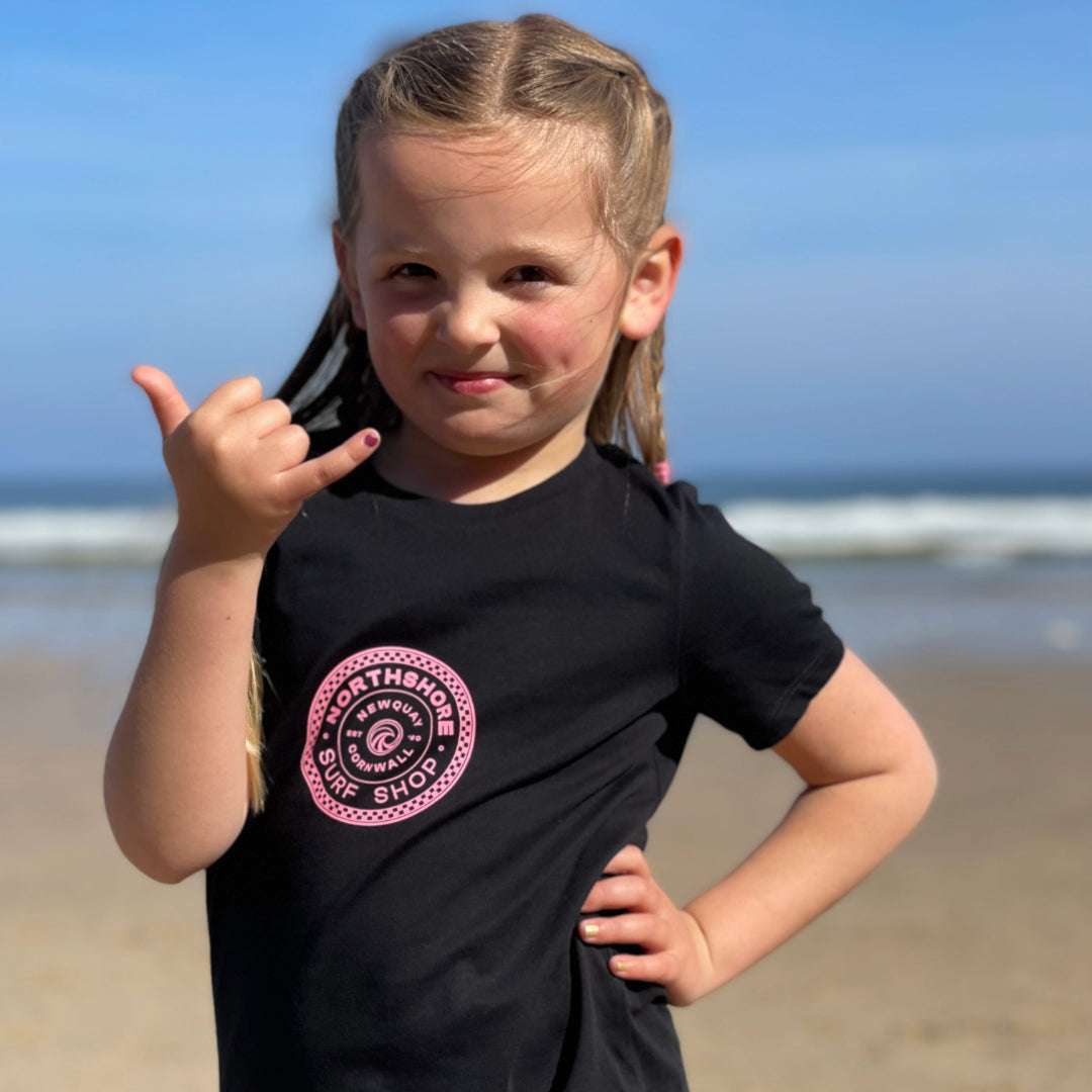 Northshore Kids Checkered T-shirt-Black | Northshore Surf Shop | T-shirt - Northshore Newquay - Surf/Skate Shop