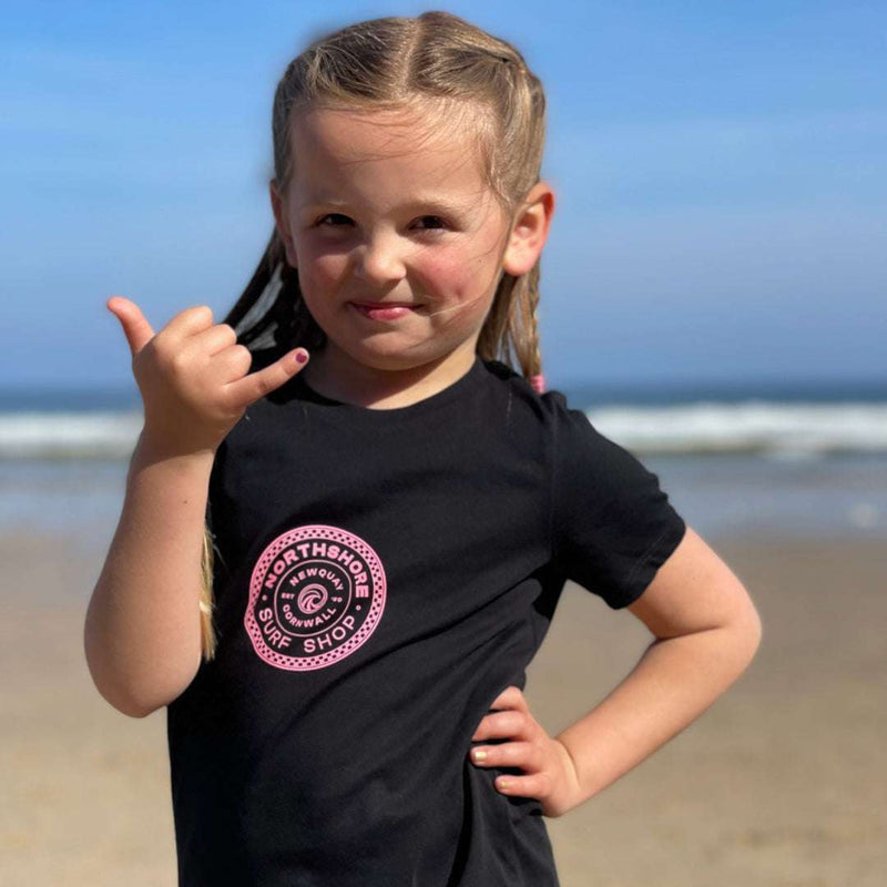 Northshore Kids Checkered T-shirt-Black | Northshore Surf Shop | T-shirt - Northshore Newquay - Surf/Skate Shop