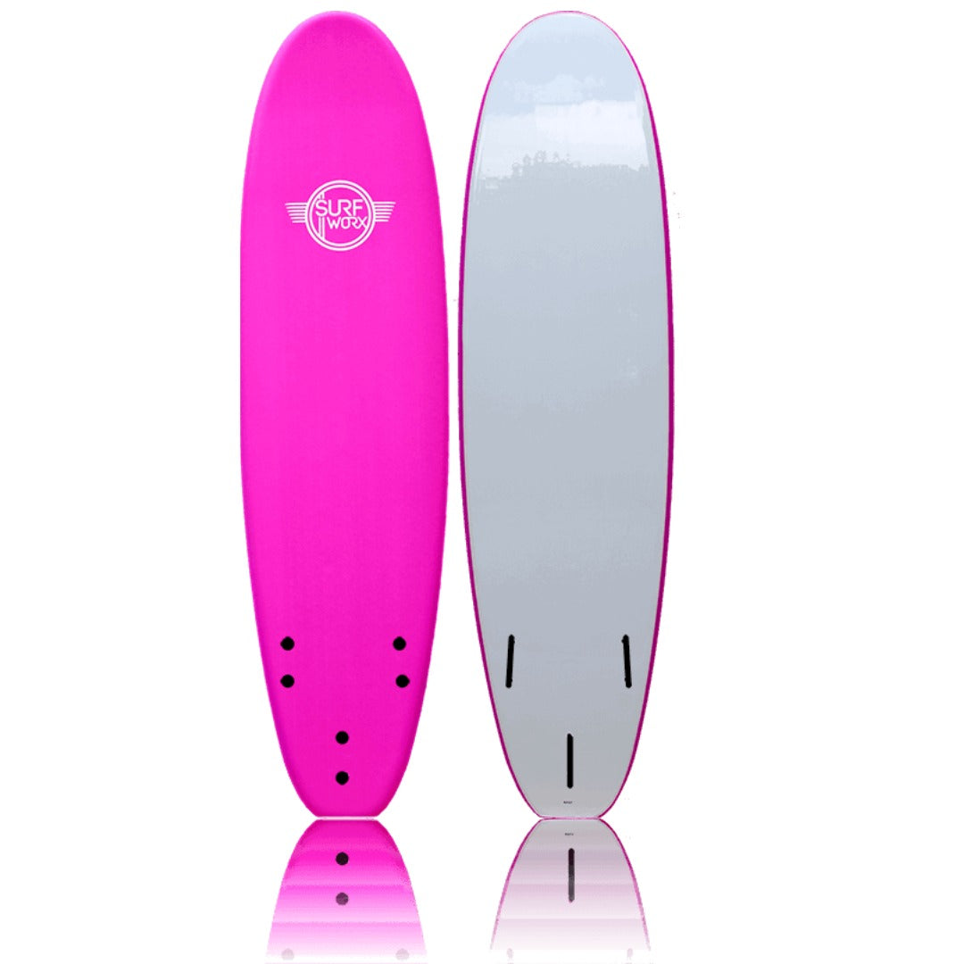 Surfworx Base Mini Mal Foamie - Pink | Surfworx | surfboard - Northshore Newquay - Surf/Skate