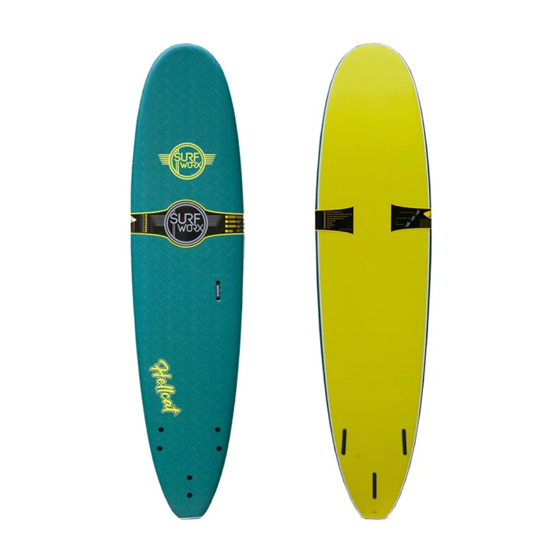 The Surfworx Hellcat Foamie Softboard Surfboard