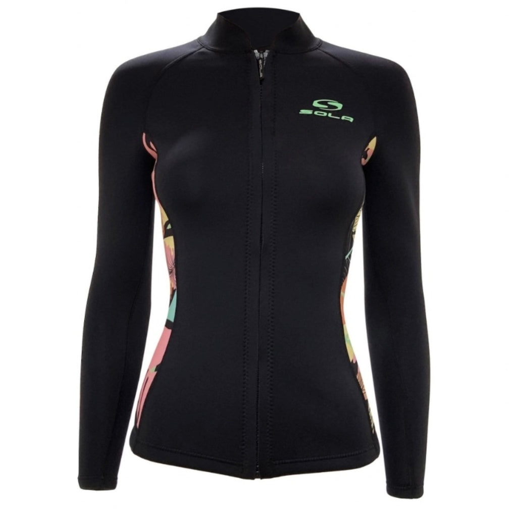 Sola Ignite Ladies 2mm Wetsuit Jacket - Summer Floral | Sola | Wetsuit Top - Northshore Newquay - Surf/Skate