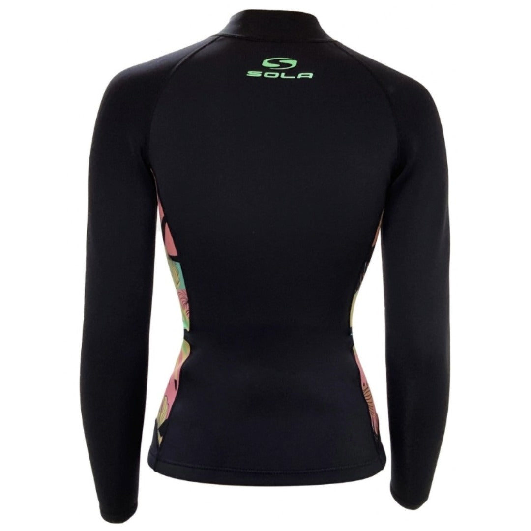 Sola Ignite Ladies 2mm Wetsuit Jacket - Summer Floral | Sola | Wetsuit Top - Northshore Newquay - Surf/Skate Shop