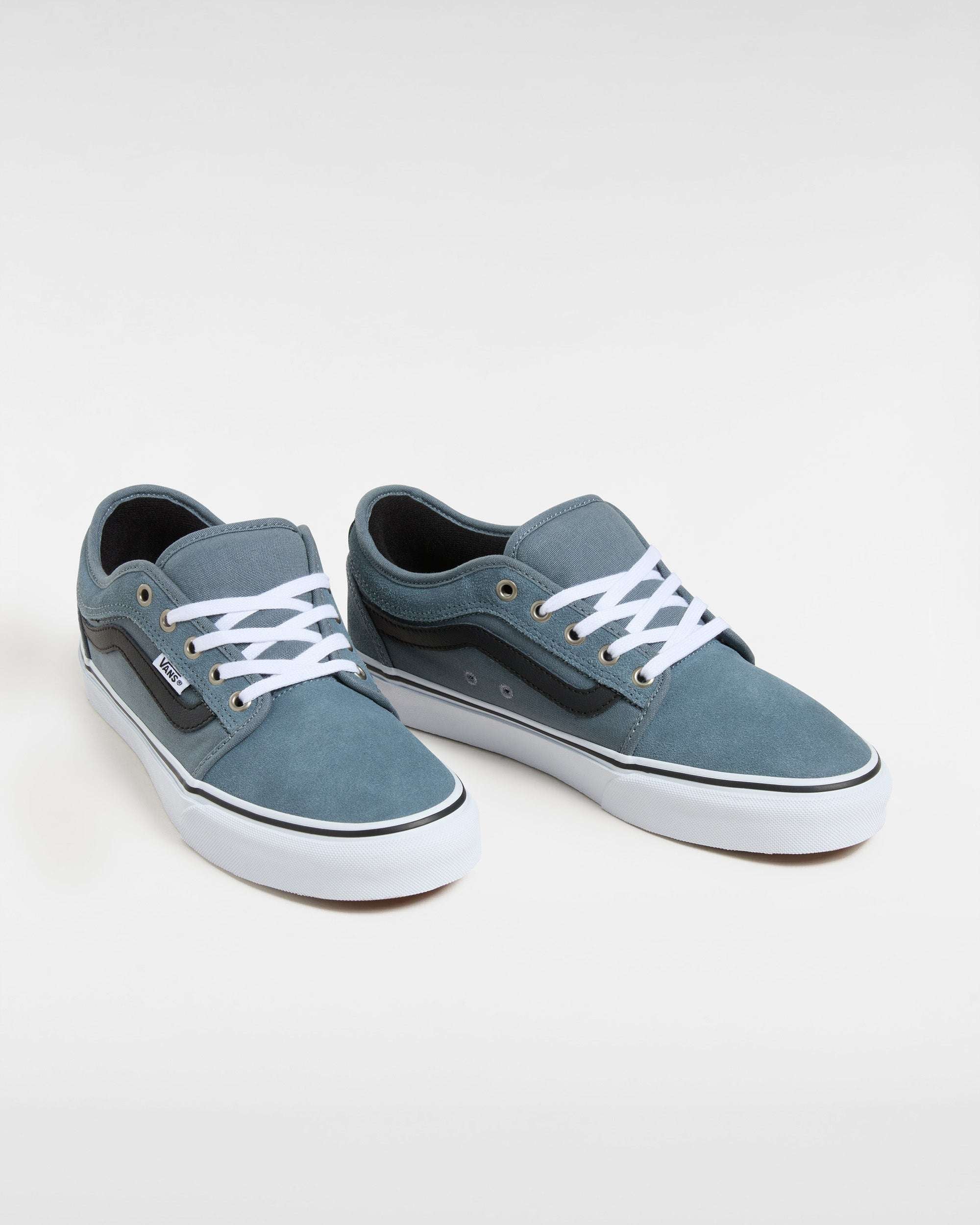Vans Skate Chukka Low Sidestripe Shoes-Black/Slate Blue | Vans | Skate Shoes