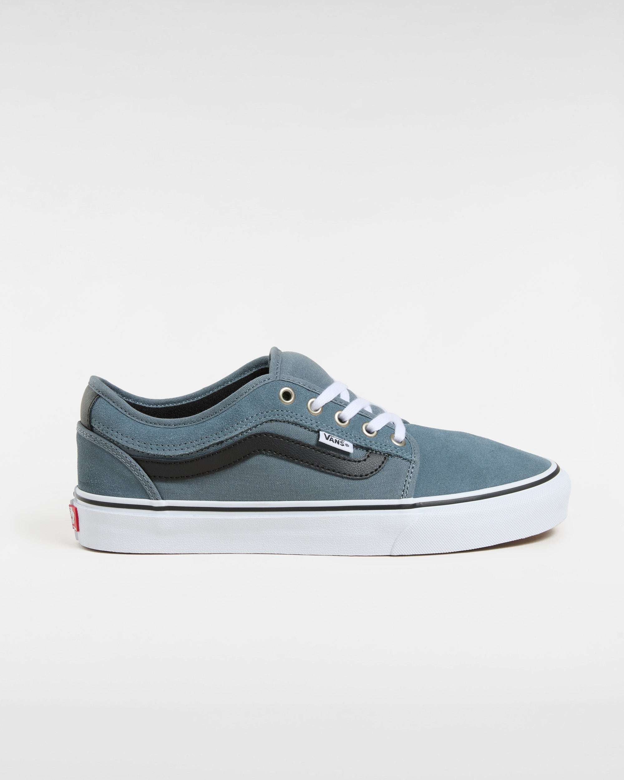 Vans Skate Chukka Low Sidestripe Shoes-Black/Slate Blue | Vans | Skate Shoes