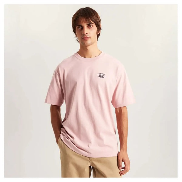 Vans OVAL LOGO LOOSE SS TEE - Misty Mauve | Vans | Mens T-Shirts - Northshore Newquay - Surf/Skate Shop