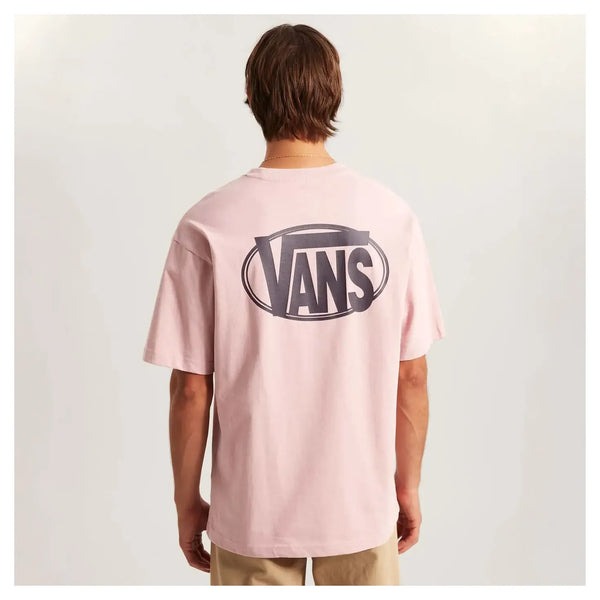 Vans OVAL LOGO LOOSE SS TEE - Misty Mauve | Vans | Mens T-Shirts - Northshore Newquay - Surf/Skate Shop