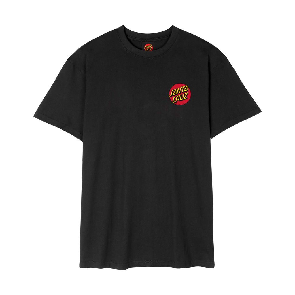 Santa Cruz Classic Dot Chest Logo Tshirt-Black