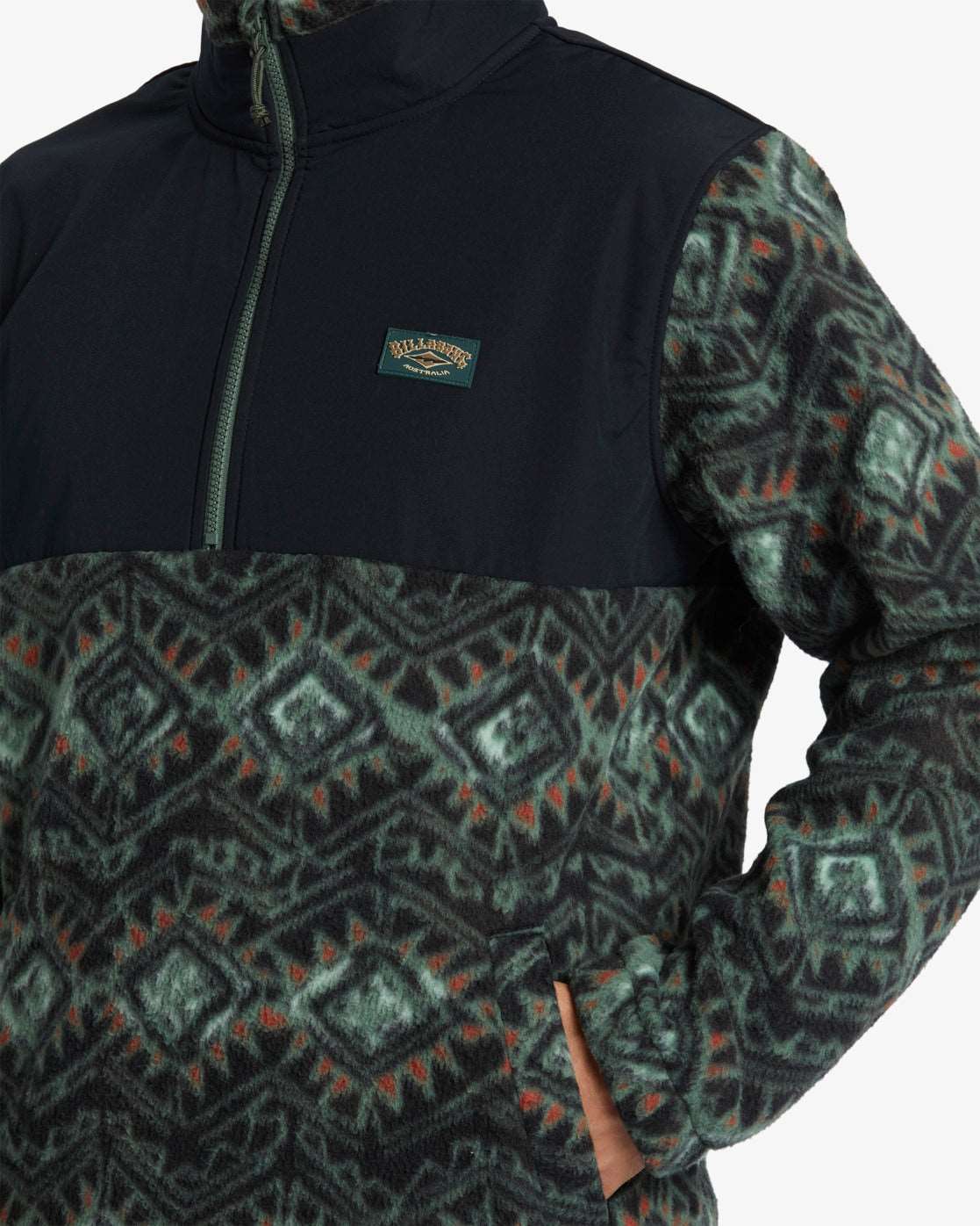 Billabong Boundary Re-issue - Polar Fleece Half Zip Pullover-black | Billabong | Fleece