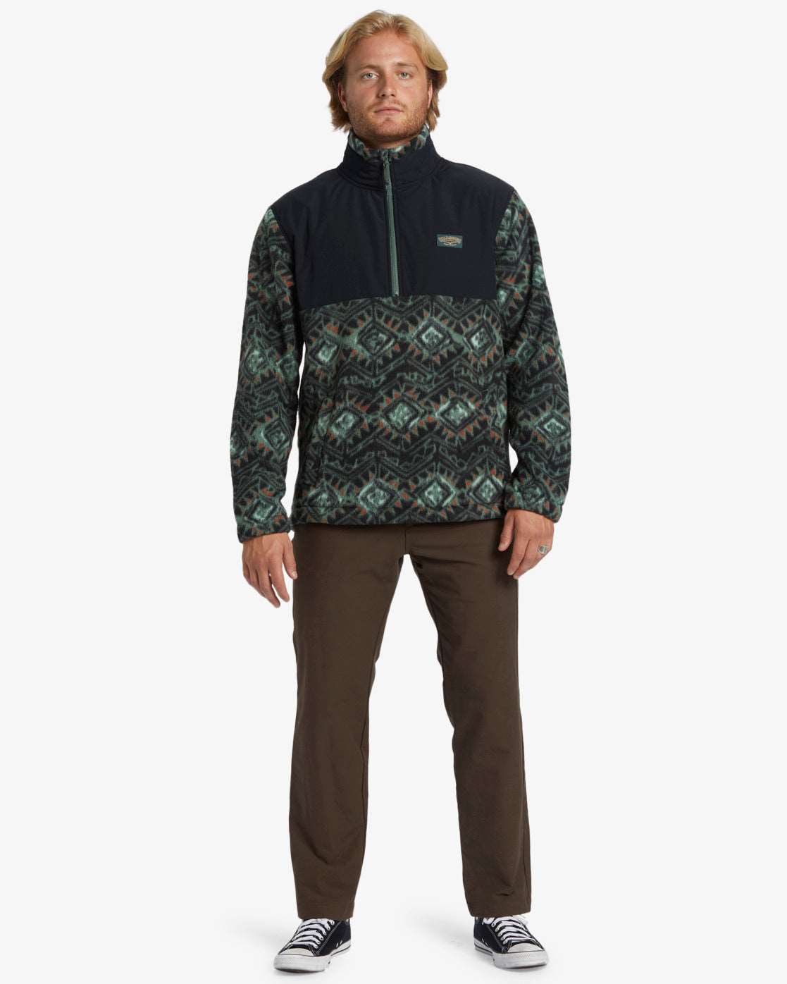 Billabong Boundary Re-issue - Polar Fleece Half Zip Pullover-black | Billabong | Fleece