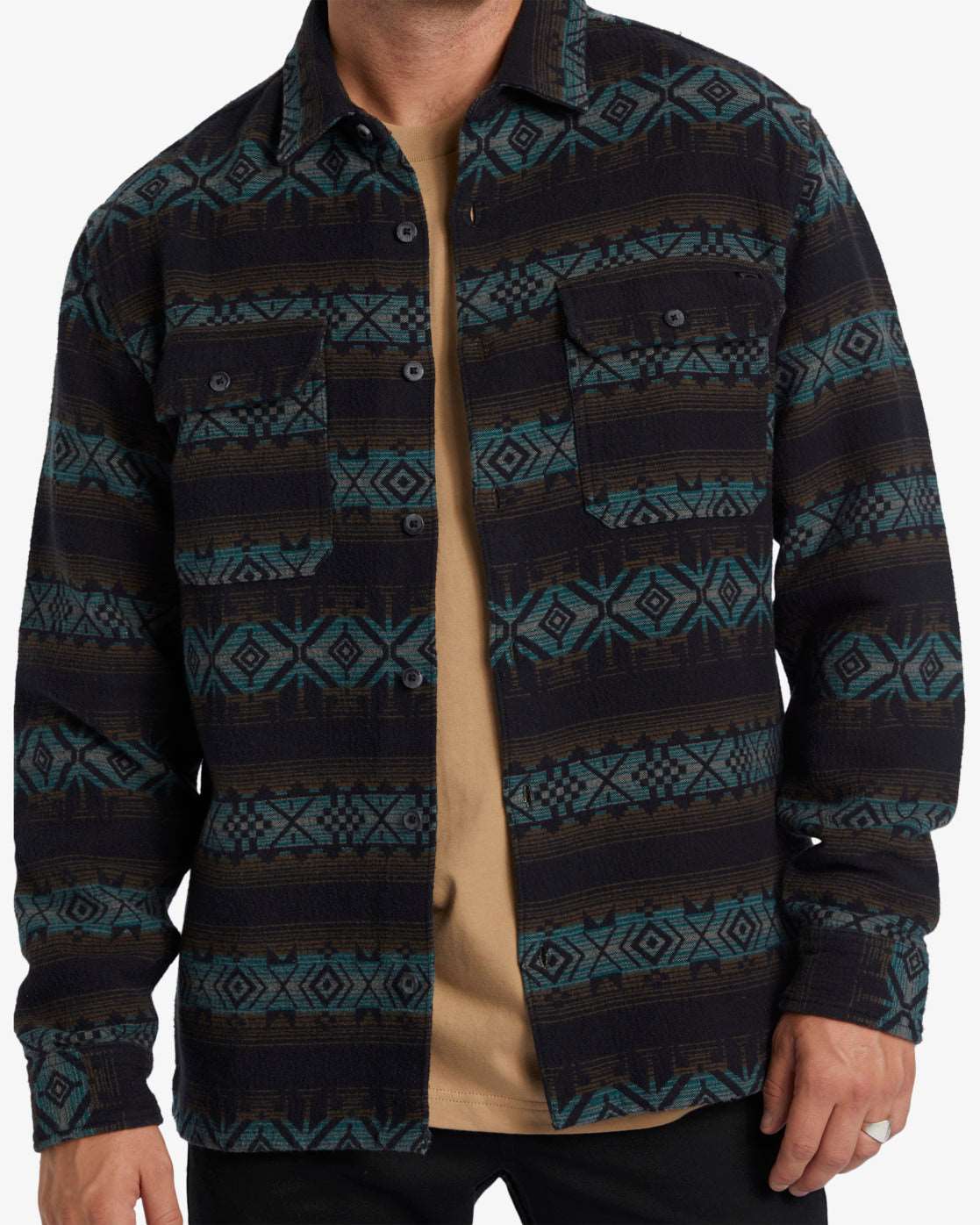 Billabong Offshore Jacquard Flannel -Black | Billabong | Fleece