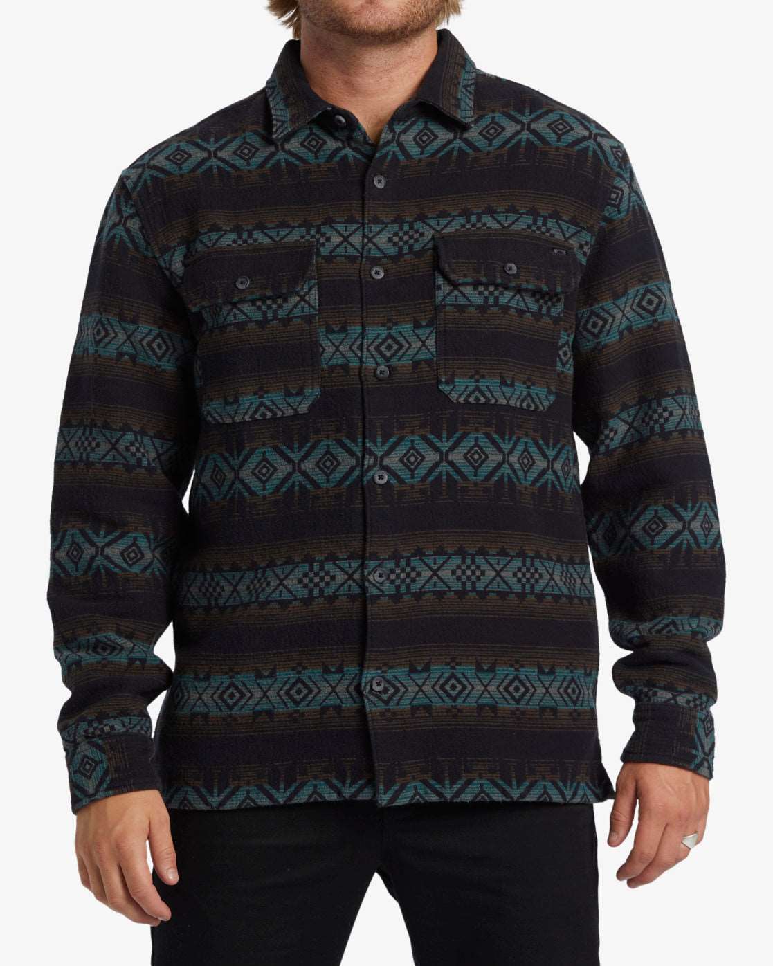 Billabong Offshore Jacquard Flannel -Black | Billabong | Fleece