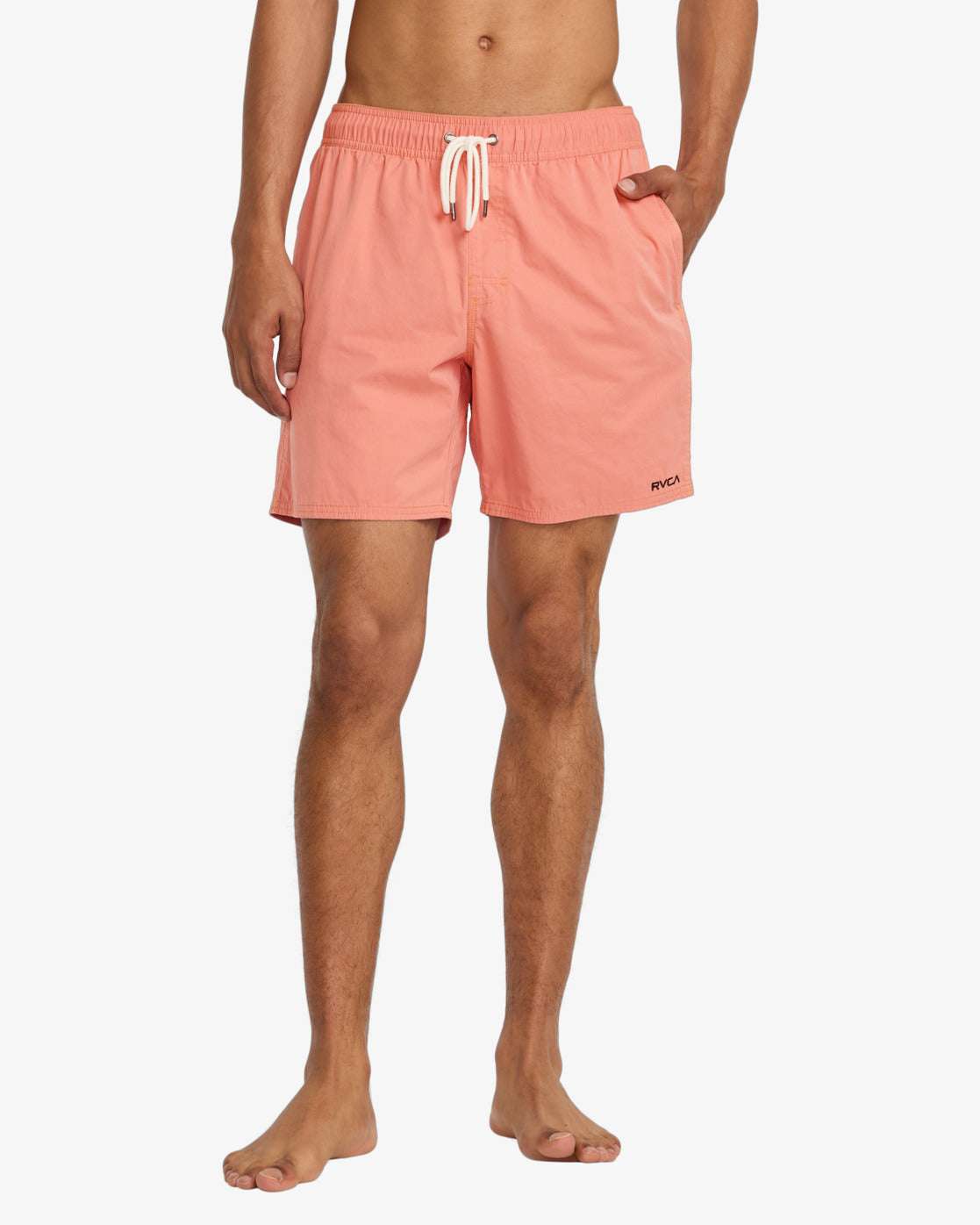 RVCA Opposites Elastic Hybrid Amphibian Shorts-Salmon