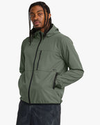 RVCA Yogger Zip Up Hooded Jacket-Sage Leaf | RVCA | Jacket