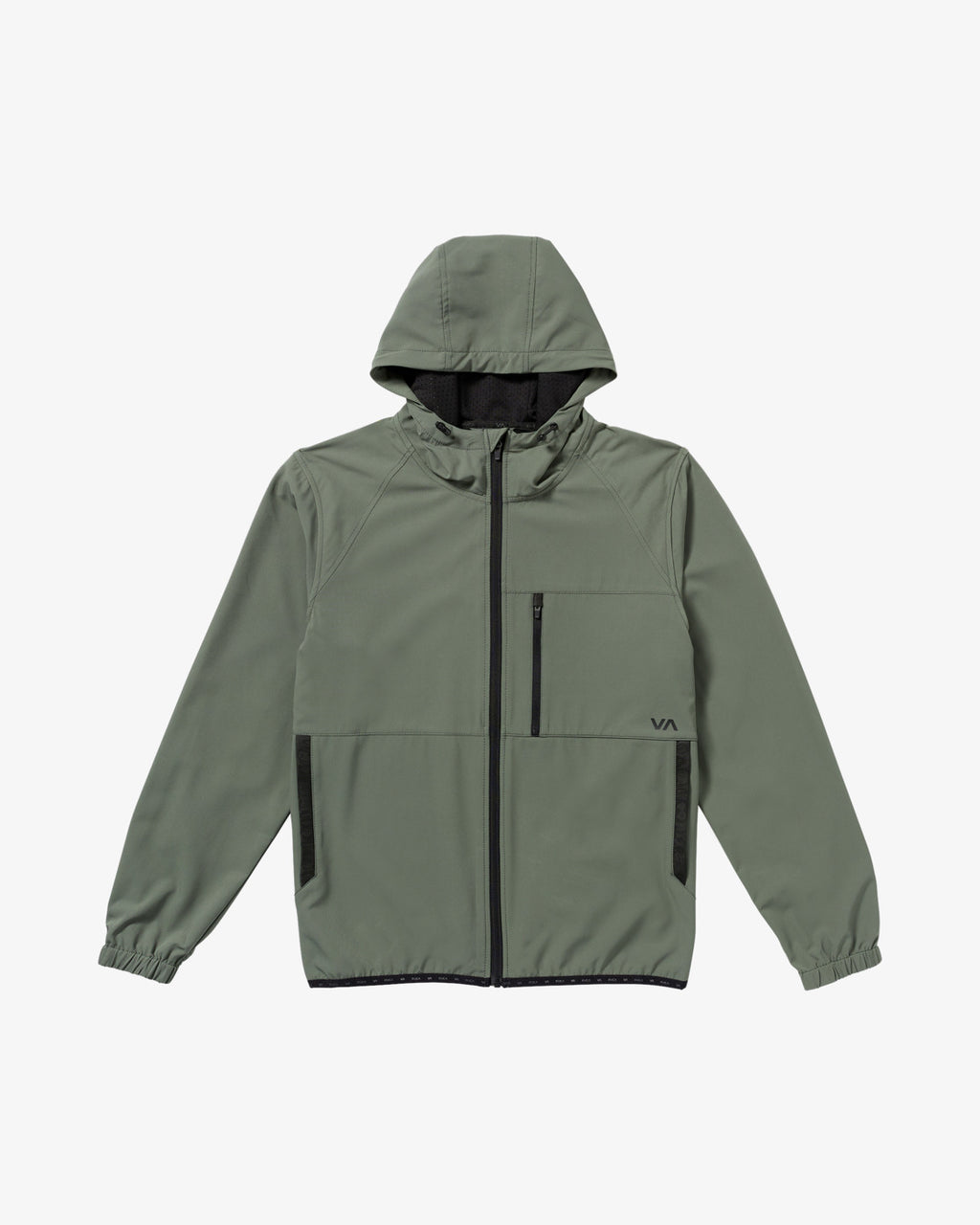 RVCA Yogger Zip Up Hooded Jacket-Sage Leaf | RVCA | Jacket