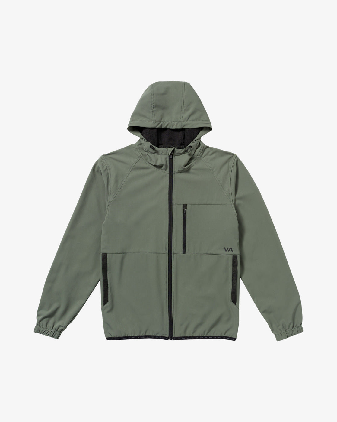 RVCA Yogger Zip Up Hooded Jacket-Sage Leaf | RVCA | Jacket