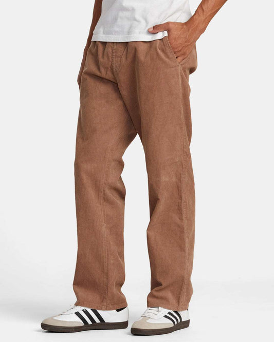 RVCA Americana Elastic Corduroy Trousers-Sonora brown | RVCA |
