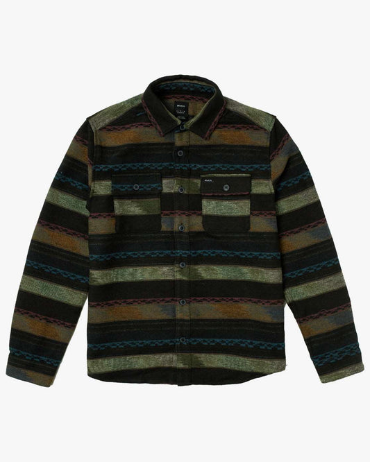 RVCA Blanket Long Sleeve Shirt-Red Earth | RVCA |