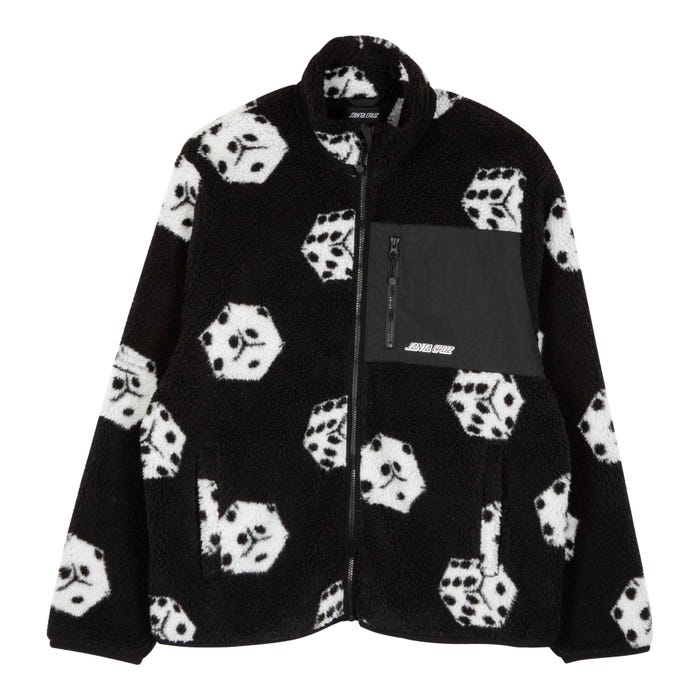 Santa Cruz Freestyle Jacket- Big Dice print | Santa Cruz | Fleece