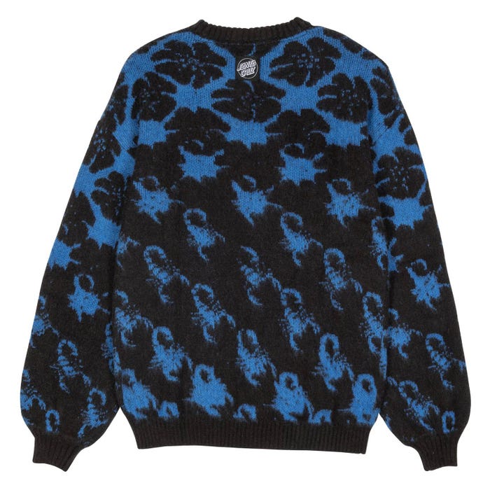 Santa Cruz Womens Meyer Freestyle Knit Crew-Blue/Black | Santa Cruz | Sweatshirt