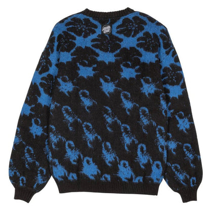 Santa Cruz Womens Meyer Freestyle Knit Crew-Blue/Black | Santa Cruz | Sweatshirt