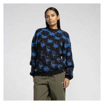 Santa Cruz Womens Meyer Freestyle Knit Crew-Blue/Black | Santa Cruz | Sweatshirt
