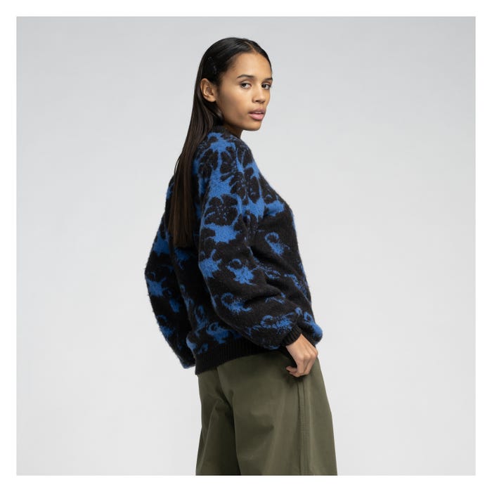 Santa Cruz Womens Meyer Freestyle Knit Crew-Blue/Black | Santa Cruz | Sweatshirt