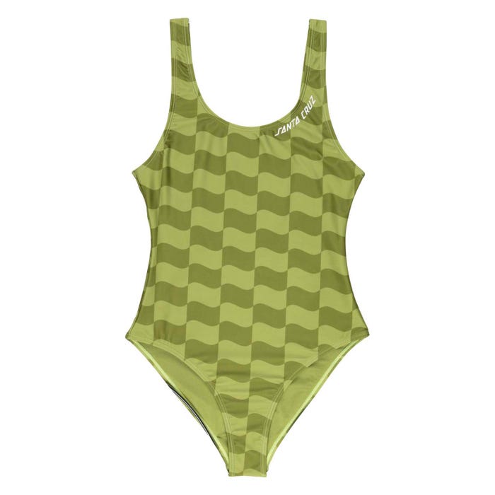 Santa Cruz Strip Bodysuit-Chartreuse Wave Check 14 | Santa Cruz |