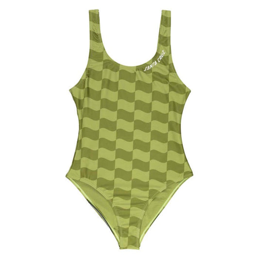 Santa Cruz Strip Bodysuit-Chartreuse Wave Check 14 | Santa Cruz |