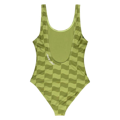 Santa Cruz Strip Bodysuit-Chartreuse Wave Check | Santa Cruz |
