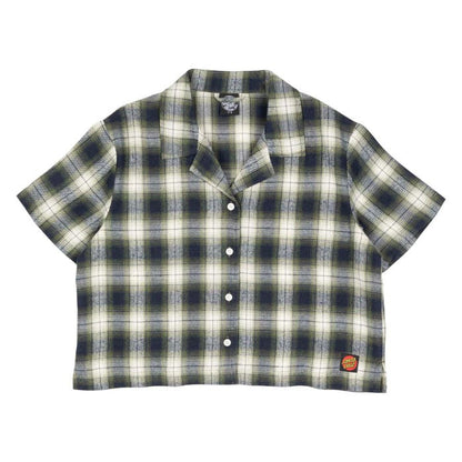 Santa Cruz Classic Check Crop Shirt-Navy/Green Check 14 | Santa Cruz |