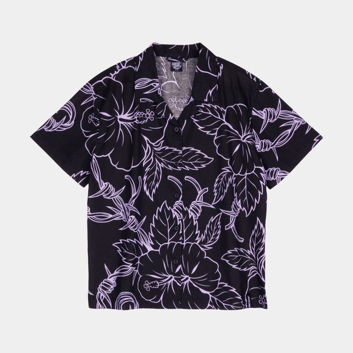 Santa Cruz Mono Cabana Shirt-Black/Lavender | Santa Cruz | Shirt - Northshore Newquay - Surf/Skate Shop