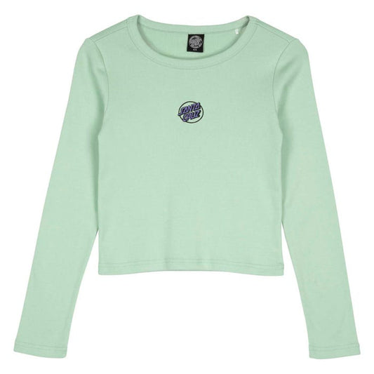 Santa Cruz Partial Dot Embroidered Long Sleeve T-Shirt-Pale Sage 14 | Santa Cruz |