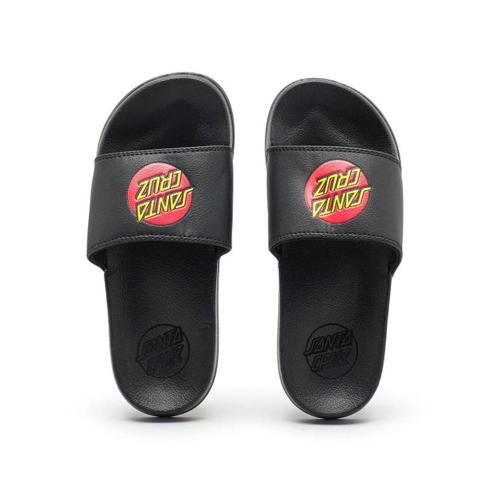 Santa Cruz Youth Classic Dot Slides (BlK) Uk 6 | Santa Cruz | Sliders